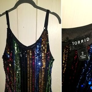 SOLD!  Torrid Size 2 Plus Size Sophie sequin swing cami